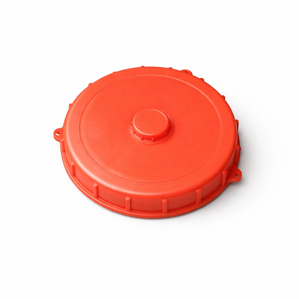 Deckel aus Polypropylen für KF Kleinfass mit eingesetzter Dichtung, lebensmittelecht, −20 bis +80 °C.