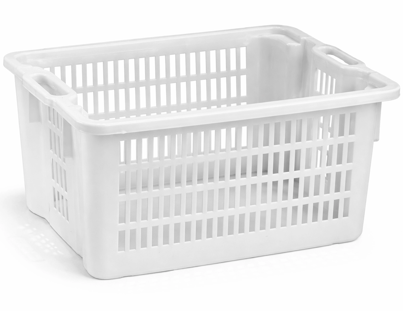 Gelochter Drehstapelbehälter aus HDPE, schlagfest und temperaturbeständig −30 bis +80 °C