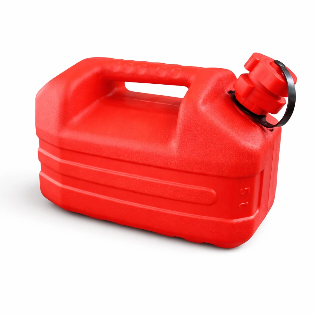 UN-geprüfter Benzinkanister aus HDPE mit Ausgießer und Abluftloch, schlagfest, −20 bis +70 °C