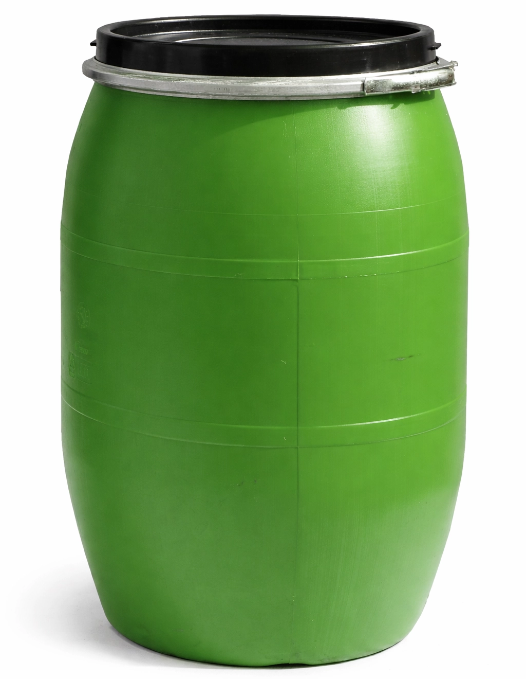 SF Spannringfass aus Kunststoff mit Innendeckel und verzinktem Spannring, lebensmittelecht, 60–220 l