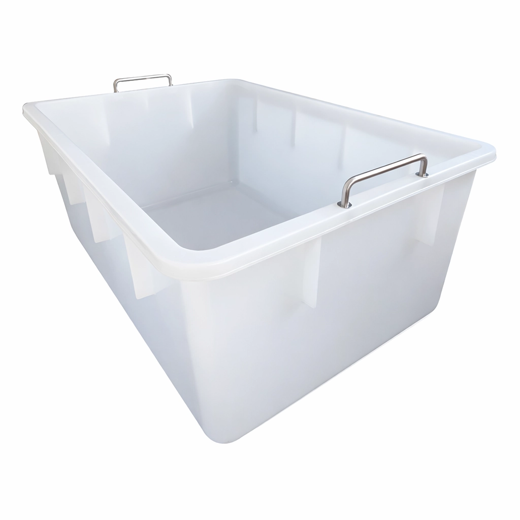 Wanne mit Griffen aus schlagfestem Kunststoff, platzsparend ineinander stapelbar