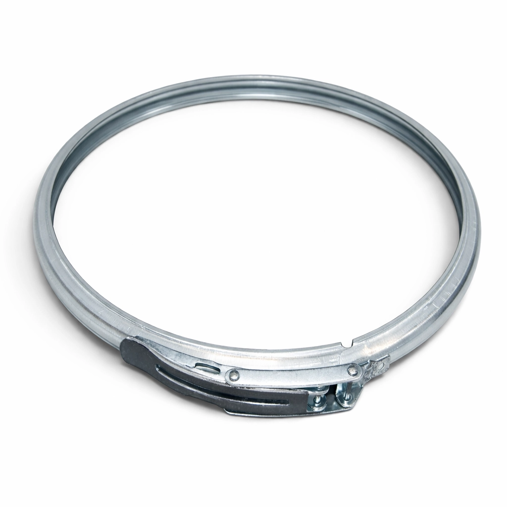 Spannring aus verzinktem Metall für SF Spannringfass, lebensmittelecht, −20 bis +80 °C